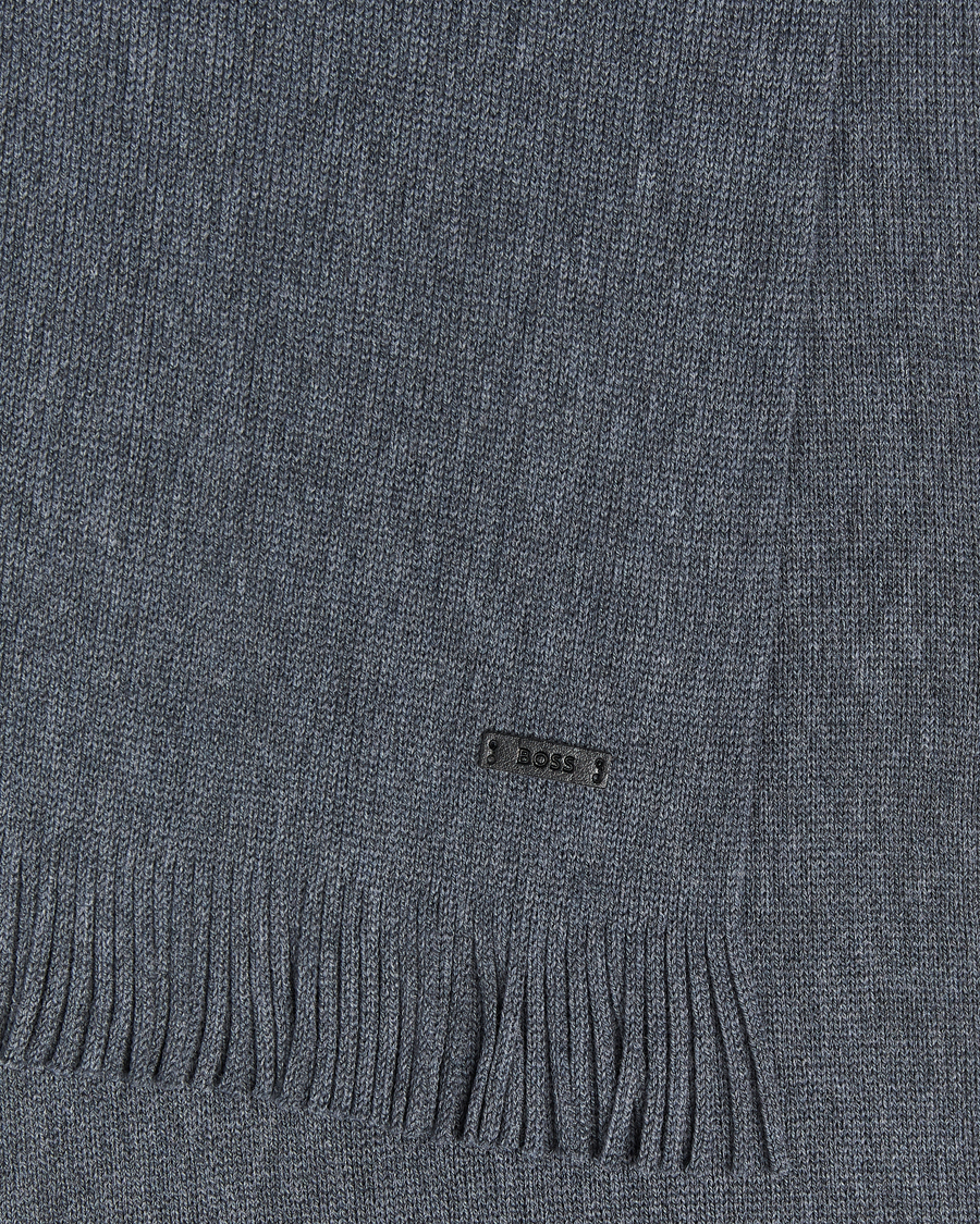 Herre | BOSS BLACK Albas Wool Scarf Medium Grey | BOSS BLACK | Albas Wool Scarf Medium Grey