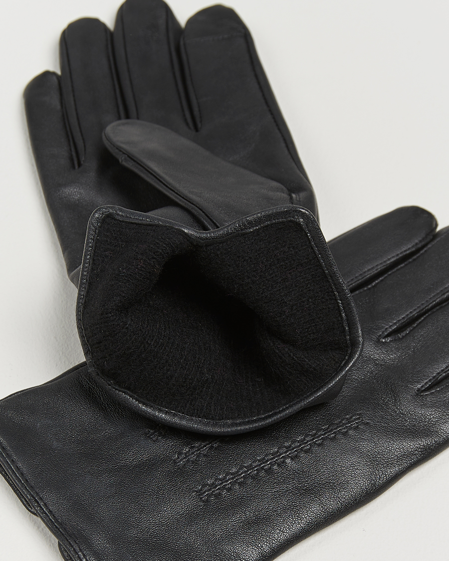 Herre | BOSS BLACK Hainz Leather Gloves Black | BOSS BLACK | Hainz Leather Gloves Black