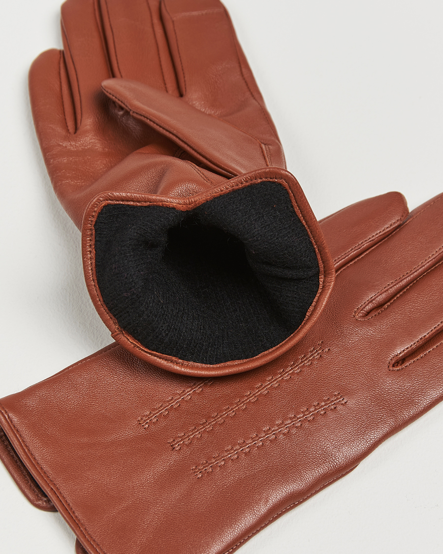 Herre | BOSS BLACK Hainz Leather Gloves Medium Brown | BOSS BLACK | Hainz Leather Gloves Medium Brown