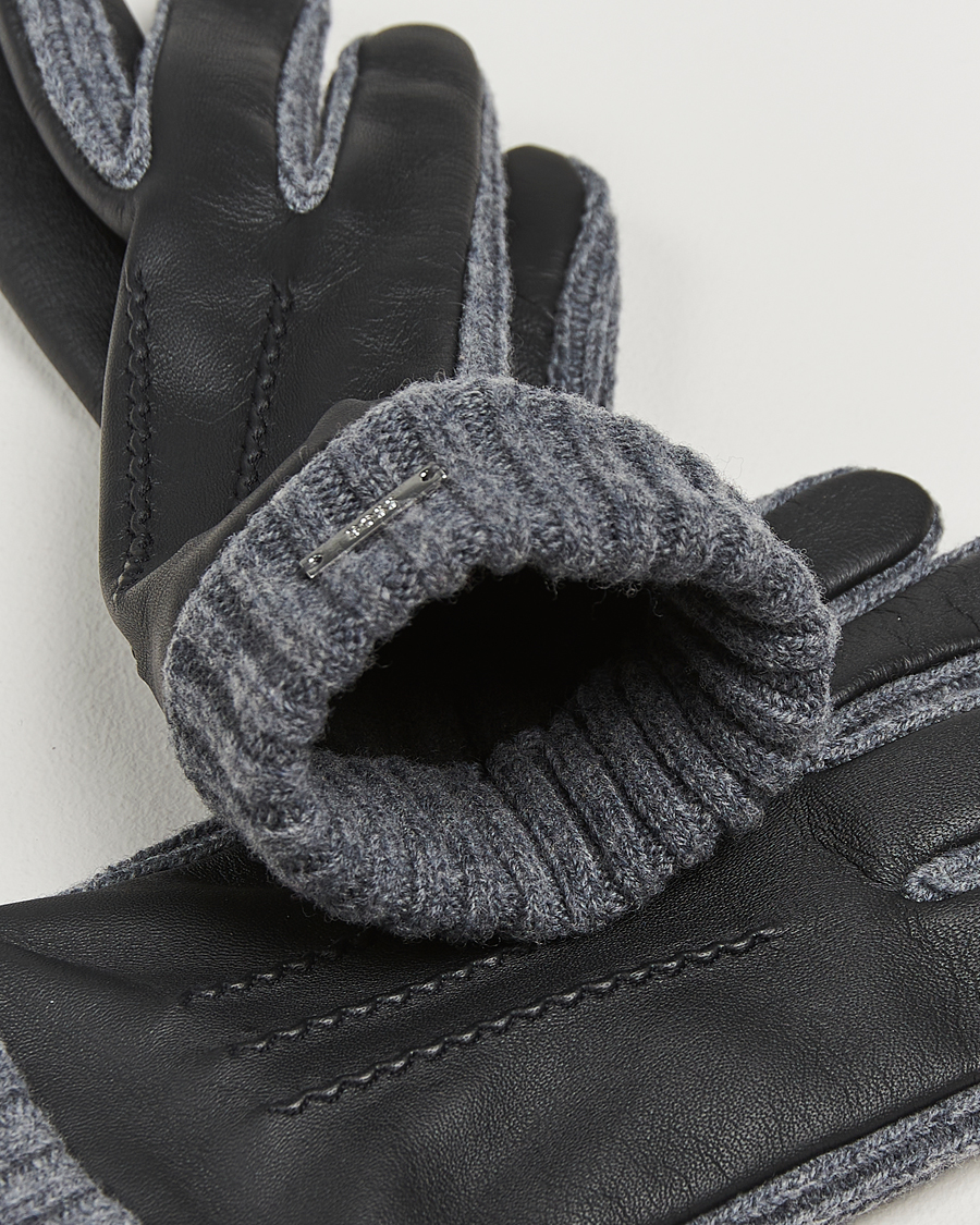 Herre | BOSS BLACK Hyden Leather Gloves Black | BOSS BLACK | Hyden Leather Gloves Black