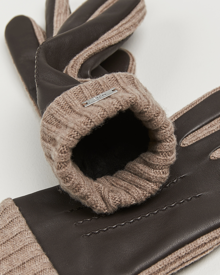 Herre | BOSS BLACK Hyden Leather Gloves Dark Brown | BOSS BLACK | Hyden Leather Gloves Dark Brown