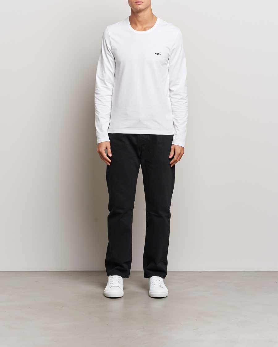 Herre | T-Shirts | BOSS BLACK | 3-Pack Long Sleeve T-Shirt White/Navy/Black
