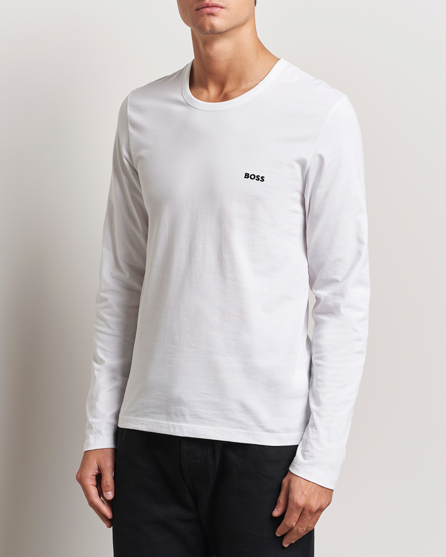 Herre | T-Shirts | BOSS BLACK | 3-Pack Long Sleeve T-Shirt White/Navy/Black
