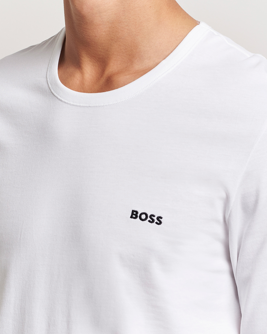 Herre | T-Shirts | BOSS BLACK | 3-Pack Long Sleeve T-Shirt White/Navy/Black