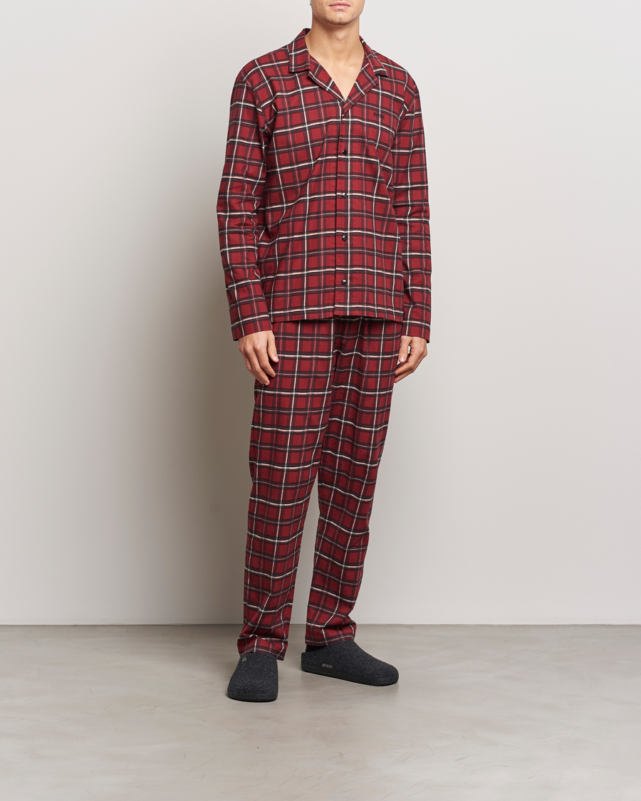 Herre | Pyjamaser og badekåper | BOSS BLACK | Holiday Checked Pyjama Set Dark Red