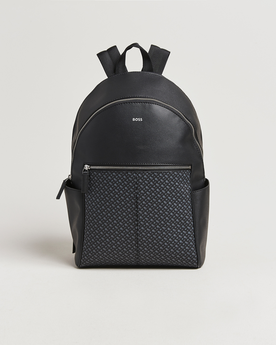 Herre | BOSS BLACK Zair Monogram Backpack Black | BOSS BLACK | Zair Monogram Backpack Black
