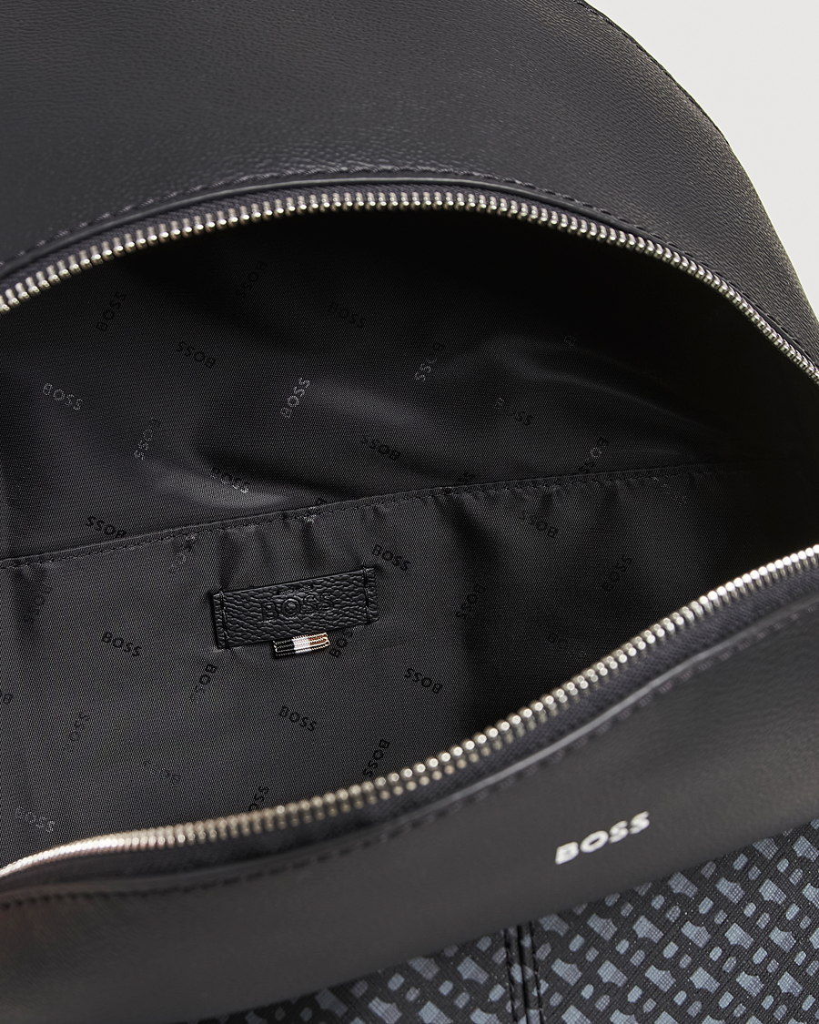 Herre | BOSS BLACK Zair Monogram Backpack Black | BOSS BLACK | Zair Monogram Backpack Black