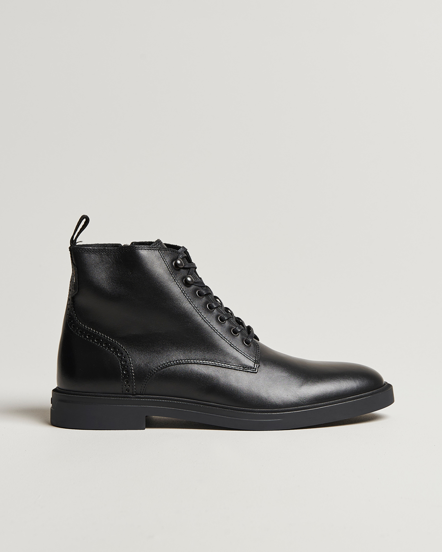 Herre | BOSS BLACK Calev Leather Boot Black | BOSS BLACK | Calev Leather Boot Black