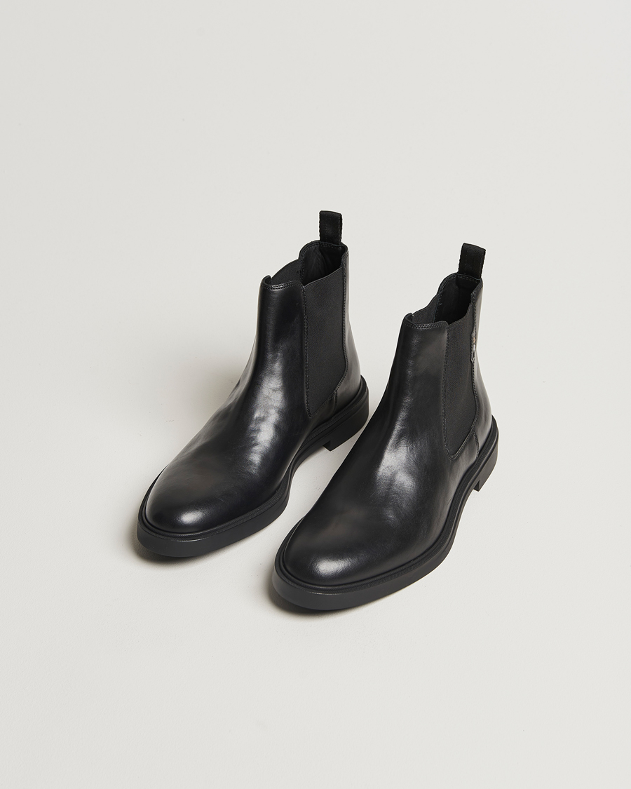 Herre | BOSS BLACK Calev Leather Chelsea Boot Black | BOSS BLACK | Calev Leather Chelsea Boot Black