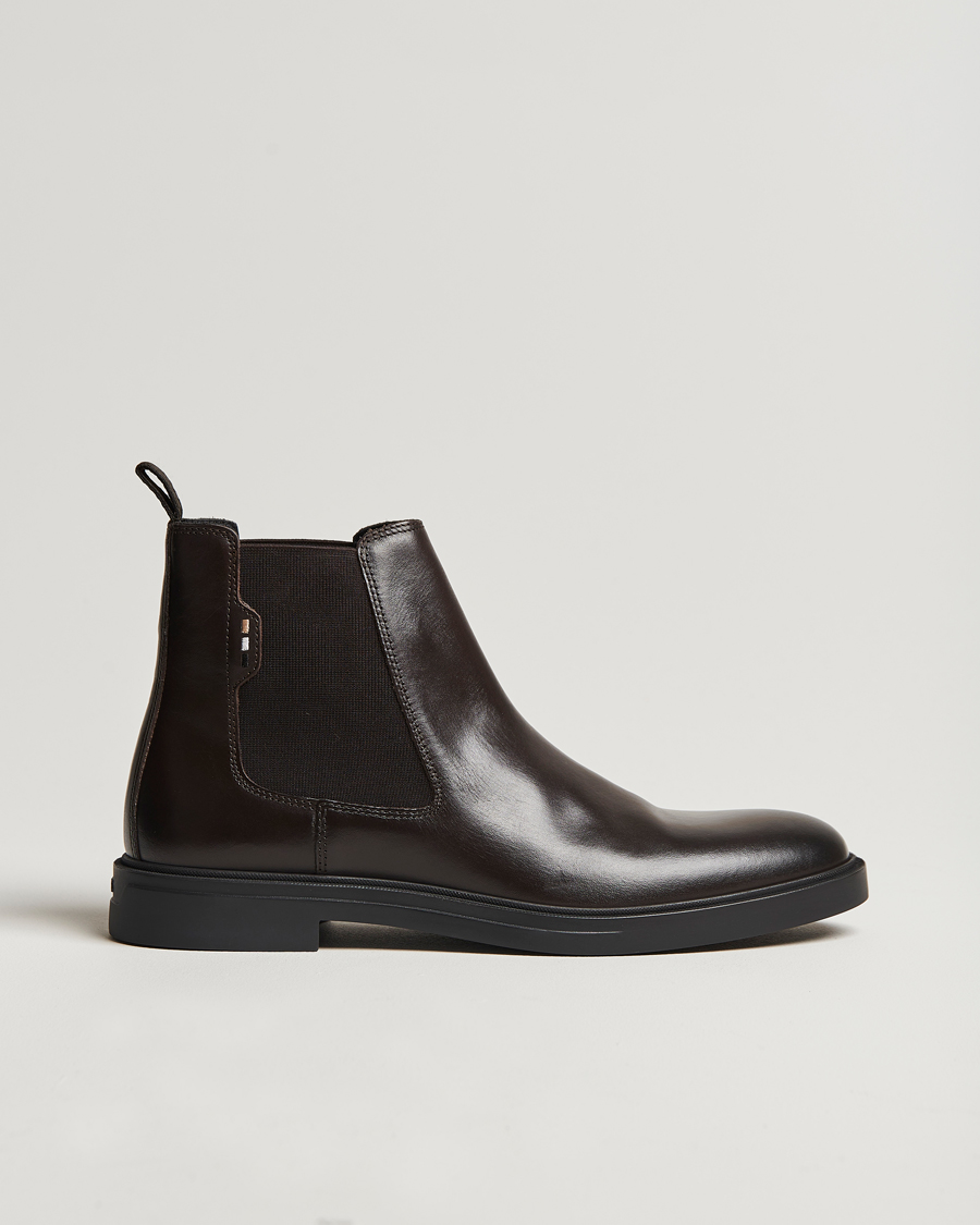 Herre | BOSS BLACK Calev Leather Chelsea Boot Dark Brown | BOSS BLACK | Calev Leather Chelsea Boot Dark Brown