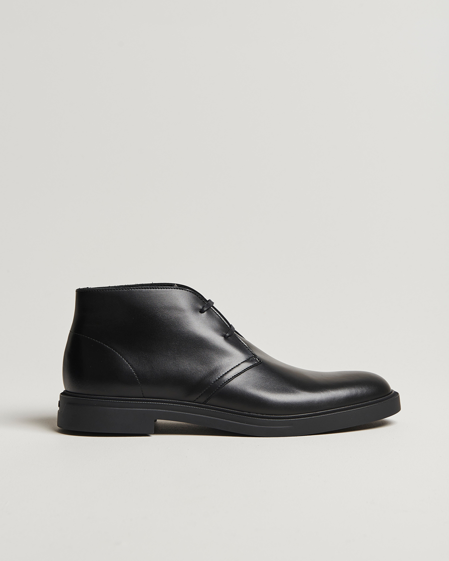 Herre | BOSS BLACK Calev Leather Chukka Boot Black | BOSS BLACK | Calev Leather Chukka Boot Black