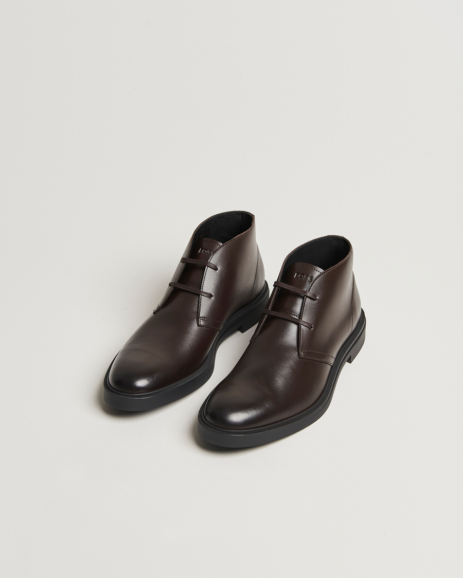 Herre | BOSS BLACK Calev Leather Chukka Boot Dark Brown | BOSS BLACK | Calev Leather Chukka Boot Dark Brown