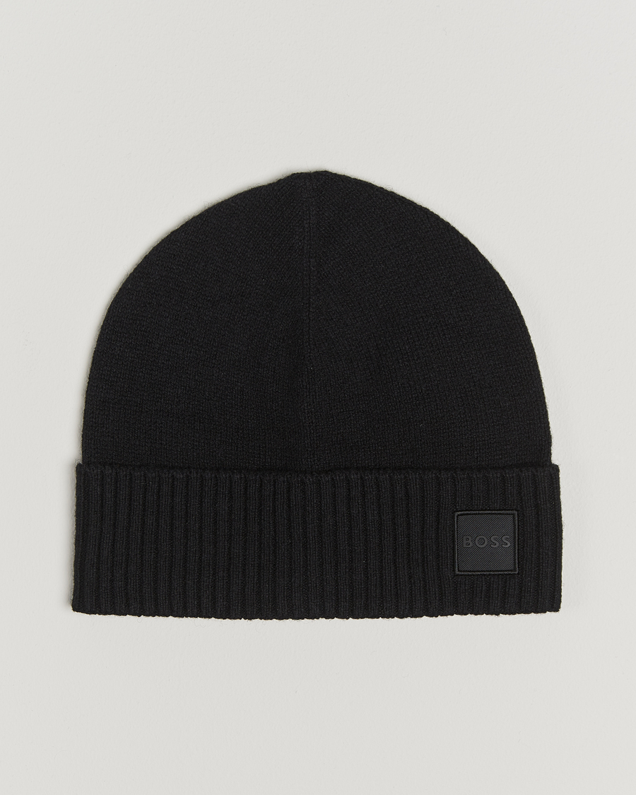Herre | BOSS ORANGE Akaio Logo Beanie Black | BOSS ORANGE | Akaio Logo Beanie Black