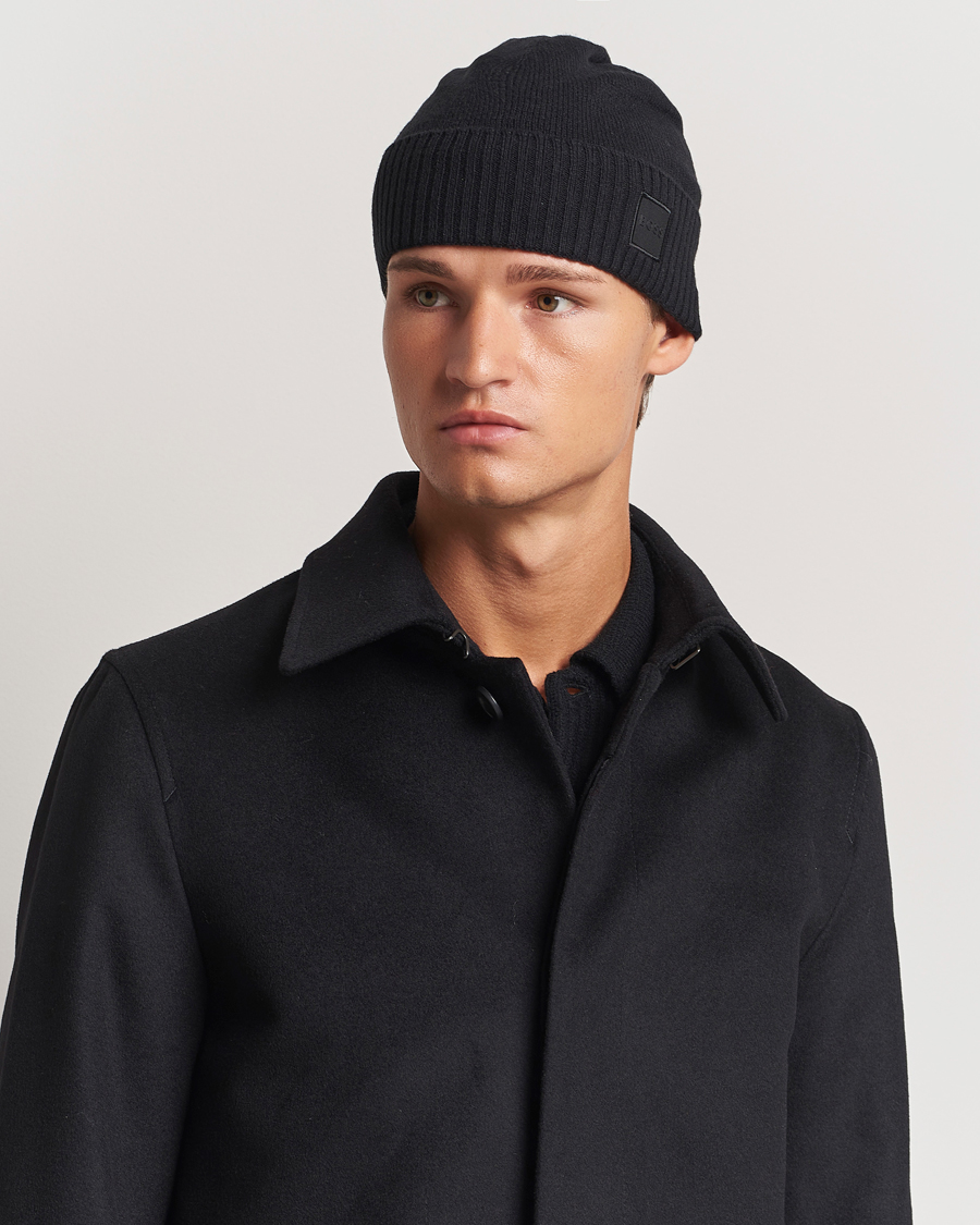 Herre | BOSS ORANGE Akaio Logo Beanie Black | BOSS ORANGE | Akaio Logo Beanie Black