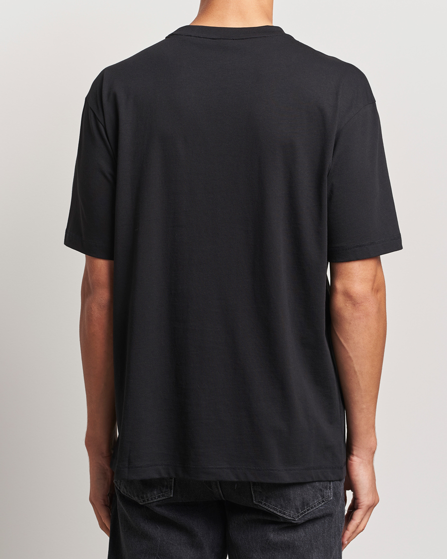 Herre | T-Shirts | BOSS ORANGE | Printed Crew Neck T-Shirt Black