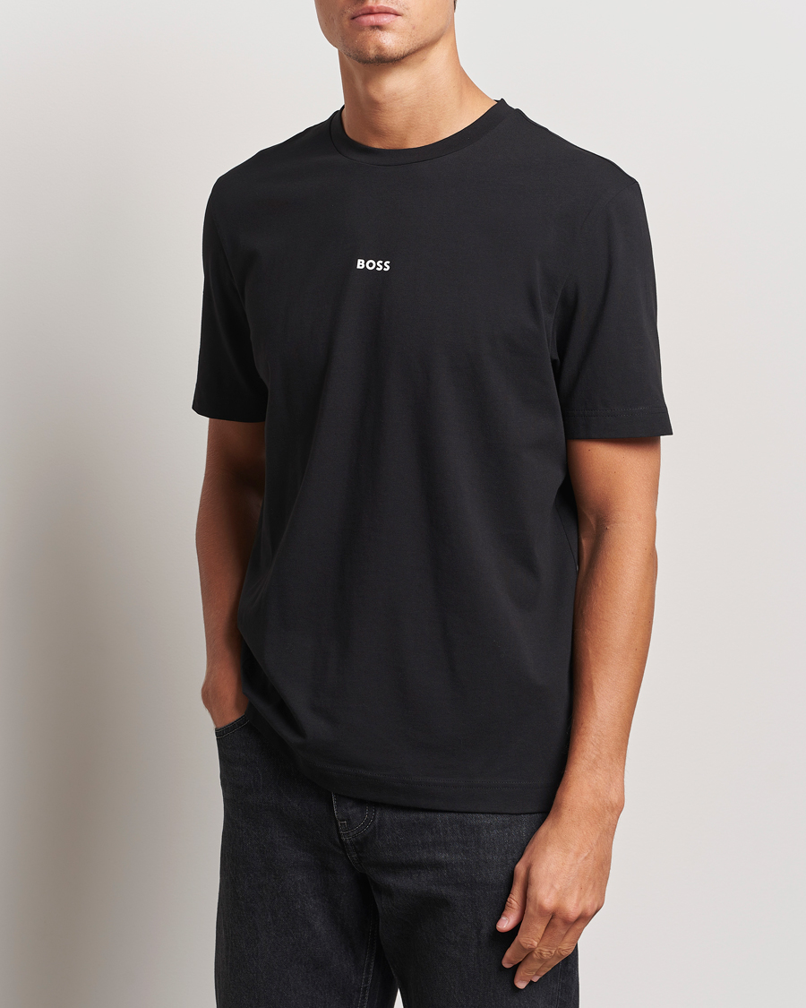 Herre | T-Shirts | BOSS ORANGE | Tchup Logo Crew Neck T-Shirt Black