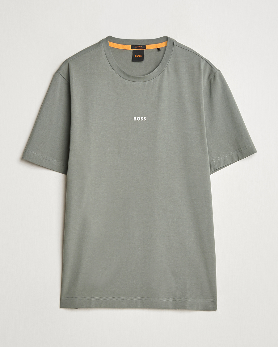 Herre | T-Shirts | BOSS ORANGE | Tchup Logo Crew Neck T-Shirt Open Grey