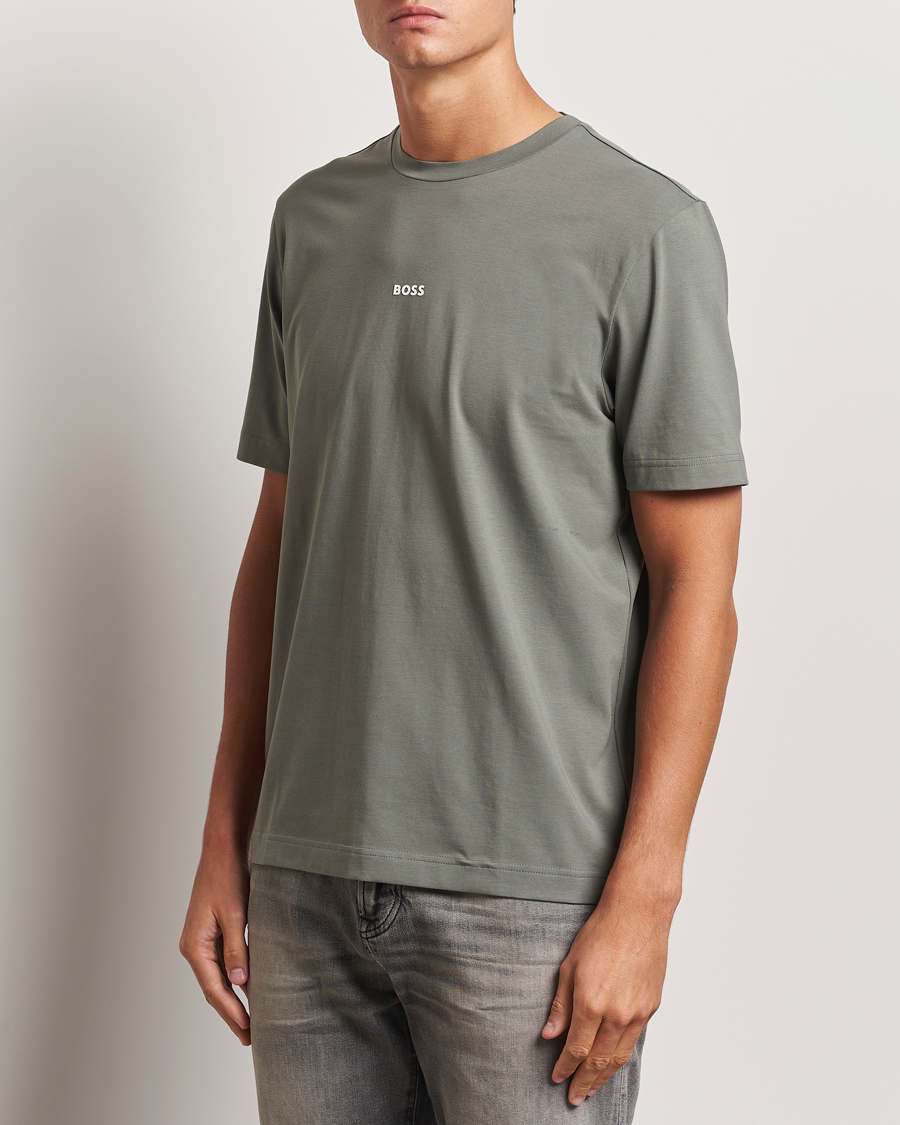 Herre | T-Shirts | BOSS ORANGE | Tchup Logo Crew Neck T-Shirt Open Grey