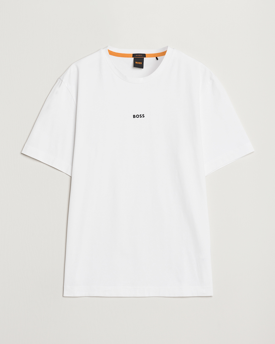 Herre | T-Shirts | BOSS ORANGE | Tchup Logo Crew Neck T-Shirt White