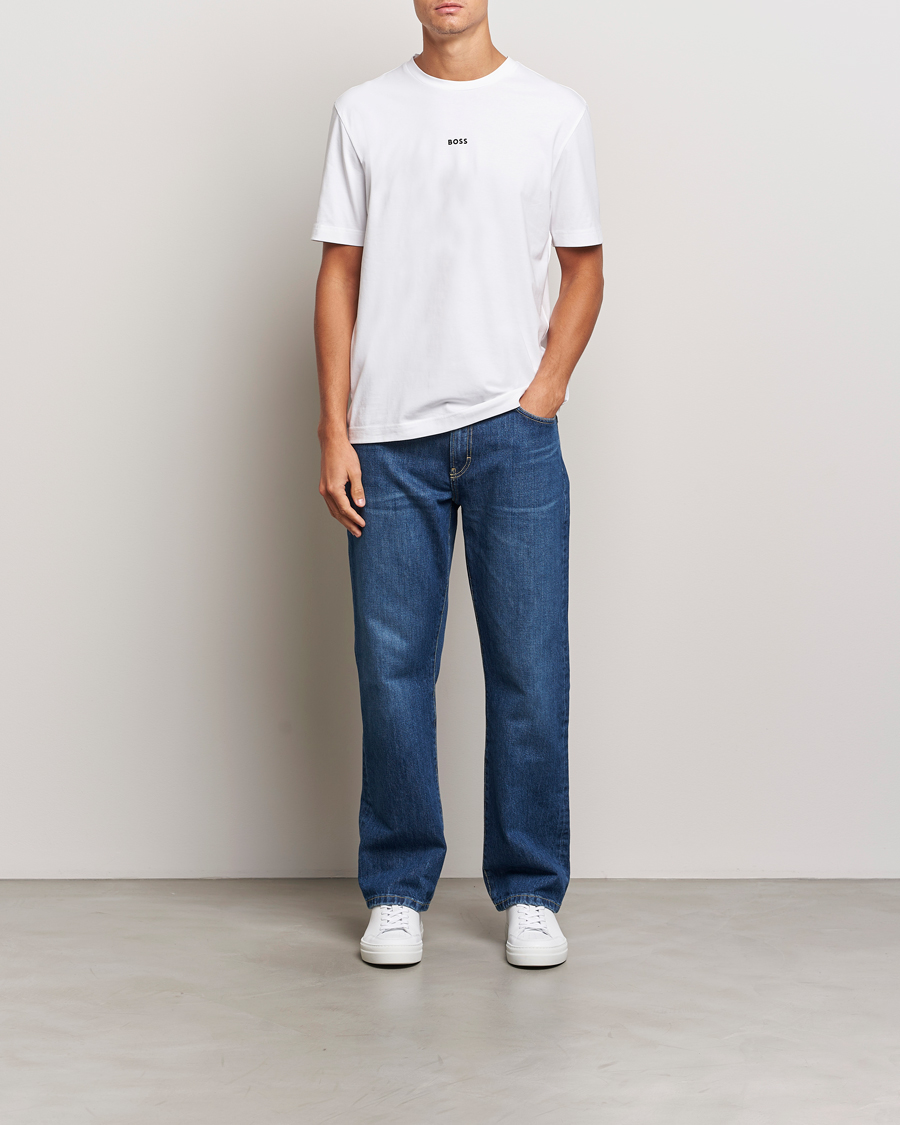 Herre | T-Shirts | BOSS ORANGE | Tchup Logo Crew Neck T-Shirt White