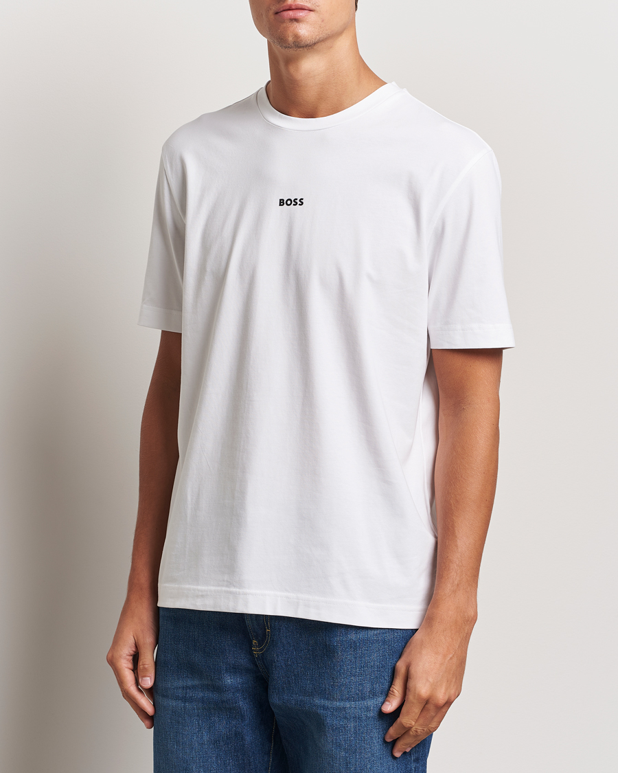 Herre | T-Shirts | BOSS ORANGE | Tchup Logo Crew Neck T-Shirt White