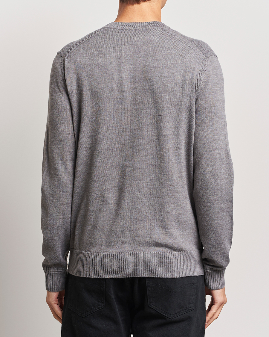 Herre | Gensere | BOSS ORANGE | Avac Wool Knitted Cardigan Light Grey