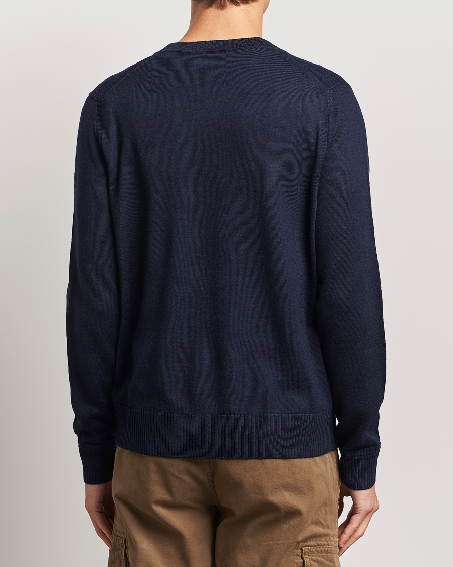 Herre | Gensere | BOSS ORANGE | Avac Wool Knitted Cardigan Dark Blue