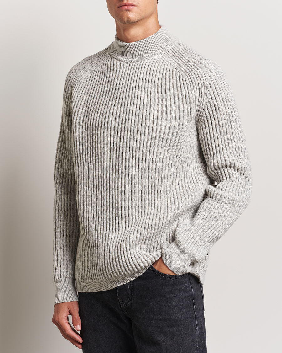 Herre | Gensere | BOSS ORANGE | Kearth Rib Knitted Polo Light Beige