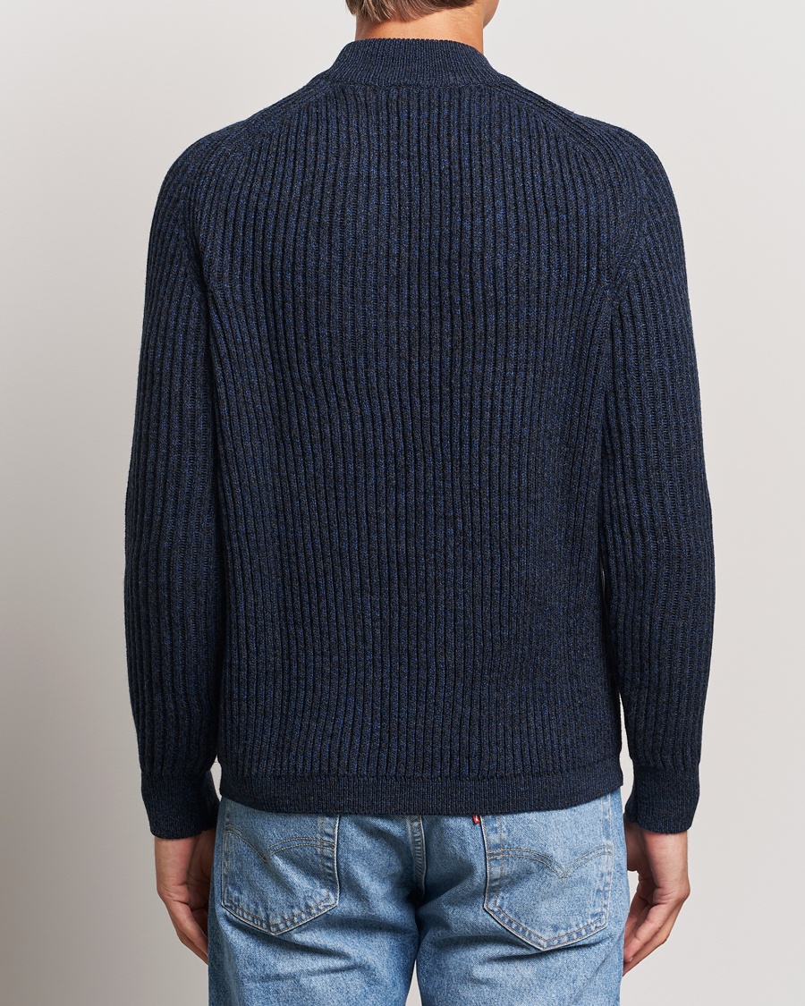 Herre | Gensere | BOSS ORANGE | Kearth Rib Knitted Polo Open Blue