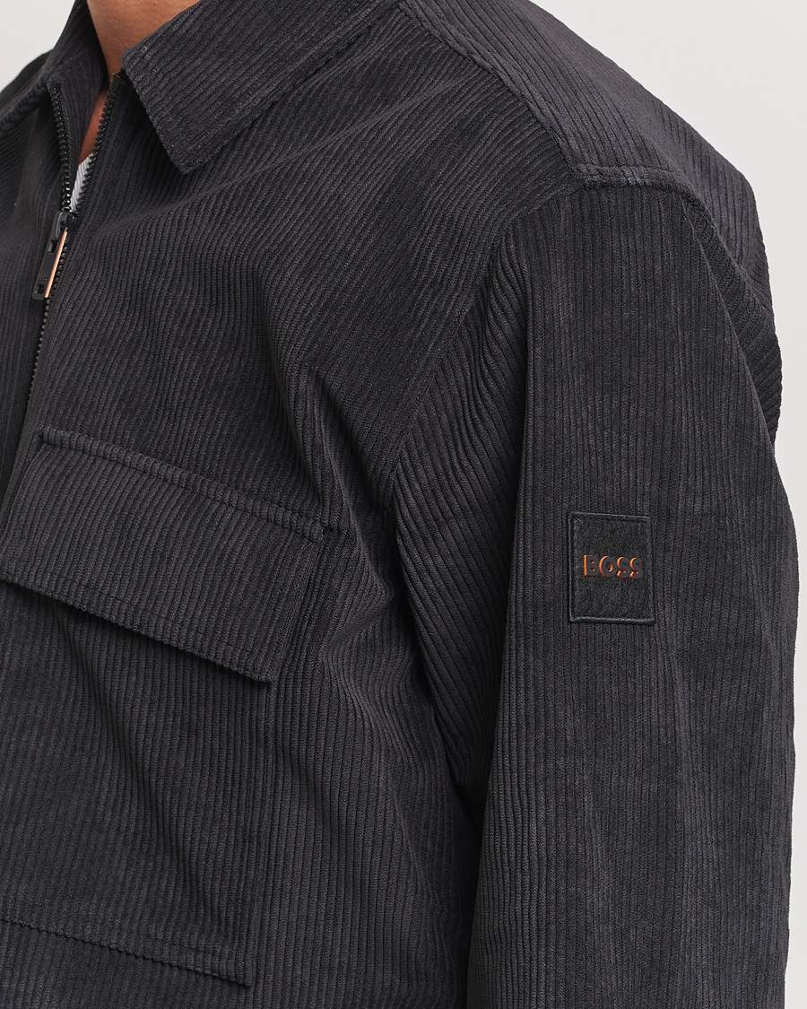 Herre | Skjorter | BOSS ORANGE | Lozzy Brushed Overshirt Black
