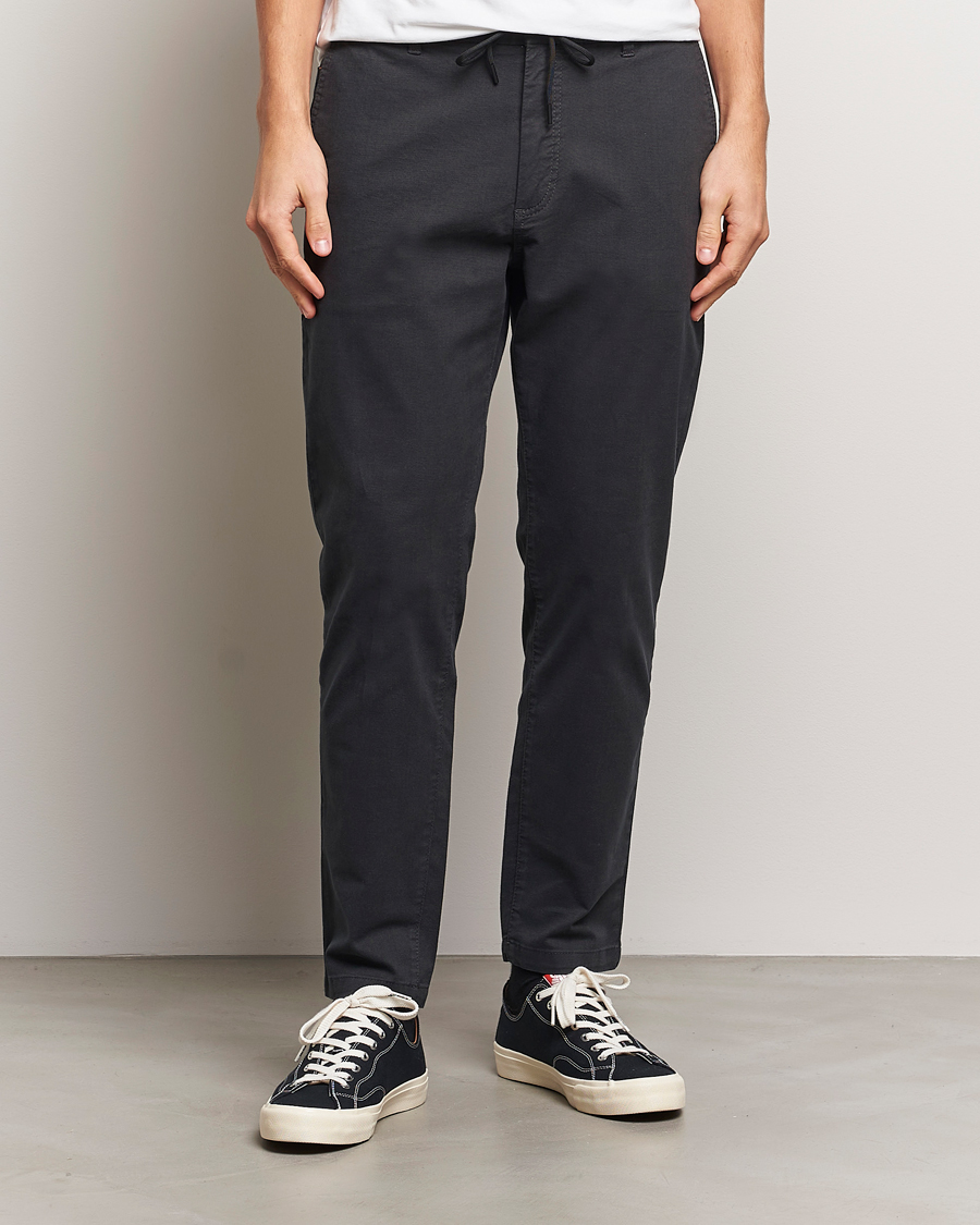 Herre | Bukser | BOSS ORANGE | Tapered Drawstring Trousers Black