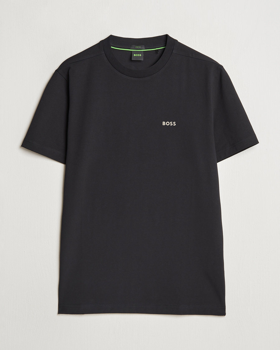 Herre | T-Shirts | BOSS GREEN | Logo Crew Neck T-Shirt Black
