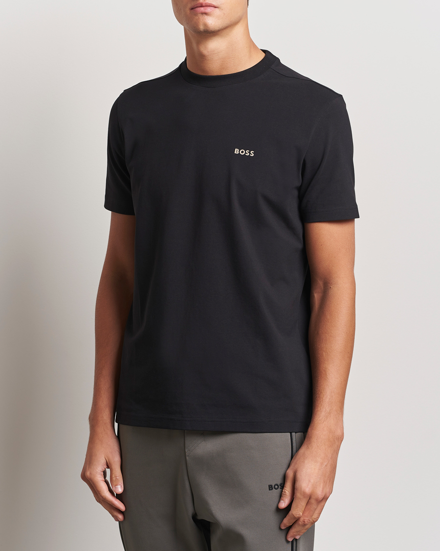 Herre | T-Shirts | BOSS GREEN | Logo Crew Neck T-Shirt Black
