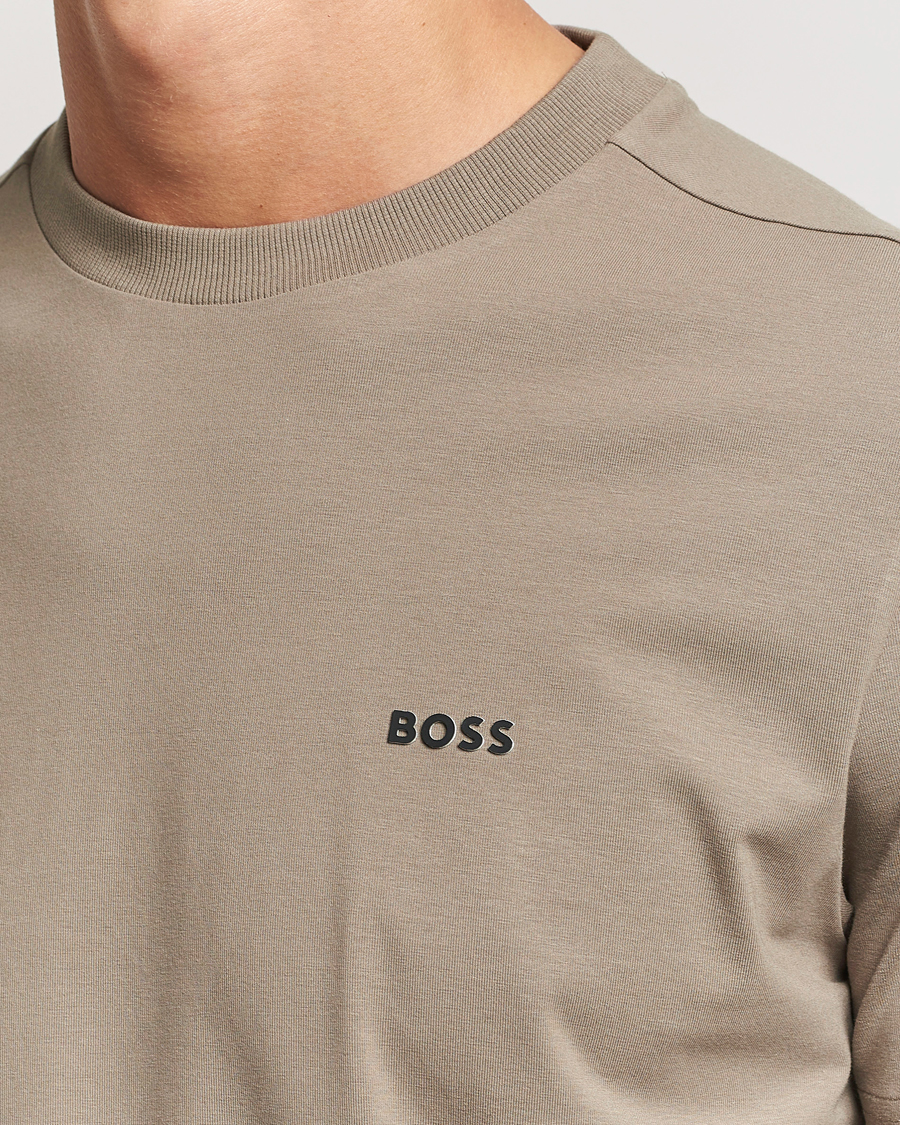 Herre | T-Shirts | BOSS GREEN | Logo Crew Neck T-Shirt Light Green