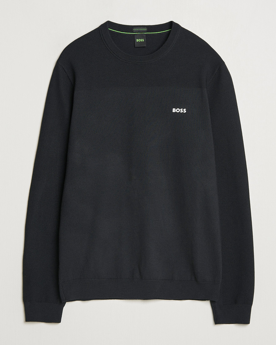 Herre | Gensere | BOSS GREEN | Momentum Knitted Crew Neck Dark Blue