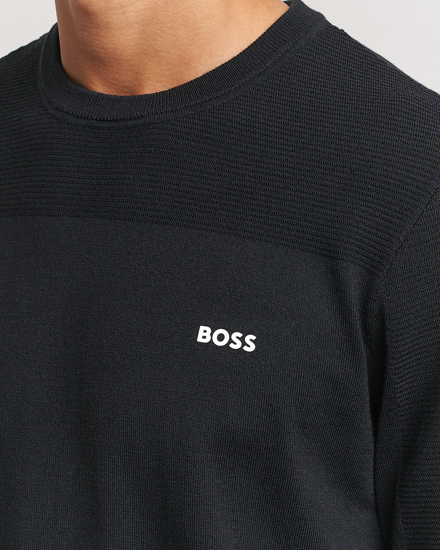Herre | Gensere | BOSS GREEN | Momentum Knitted Crew Neck Dark Blue