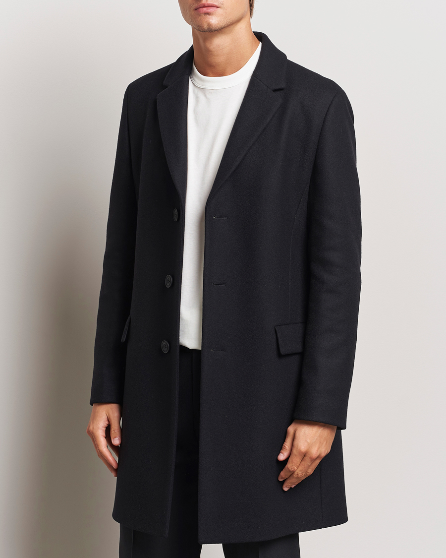 Herre | Jakker | HUGO | Migor Wool Coat Black