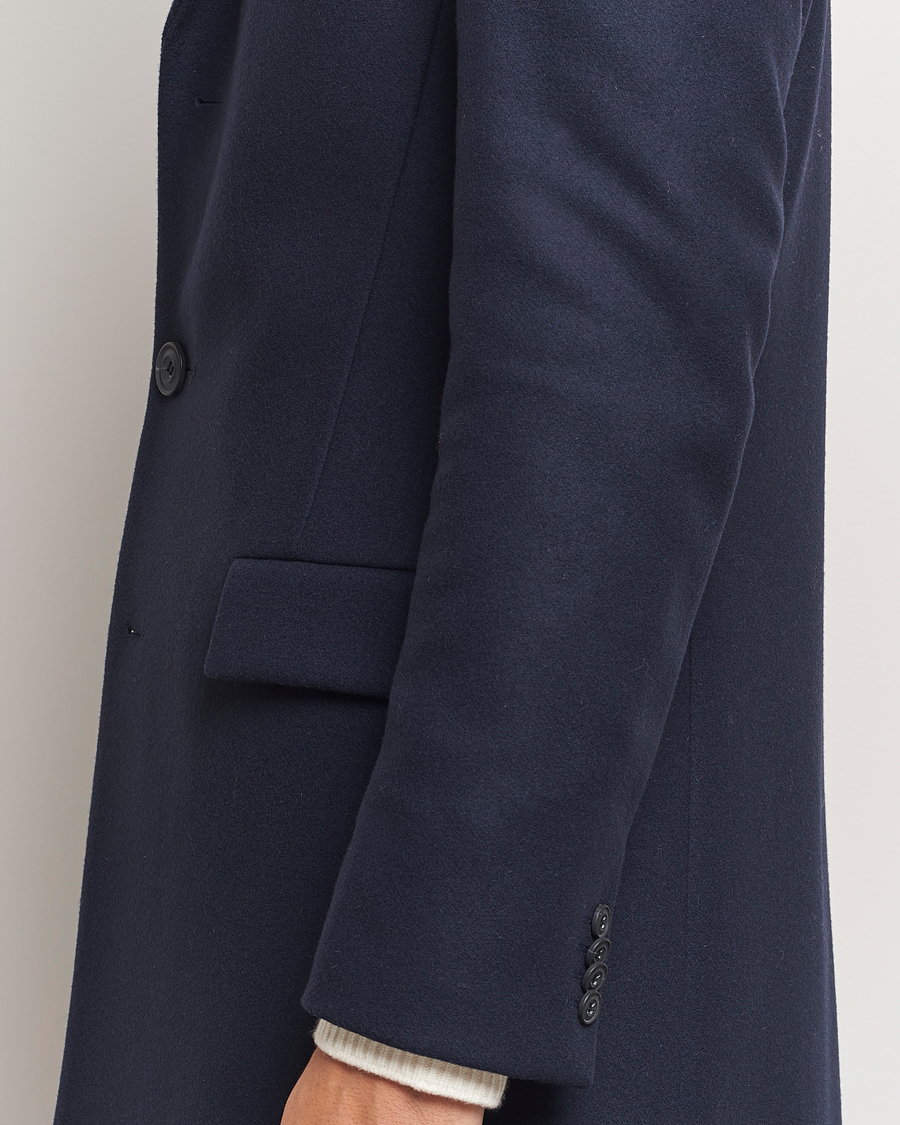 Herre | Jakker | HUGO | Migor Wool Coat Dark Blue