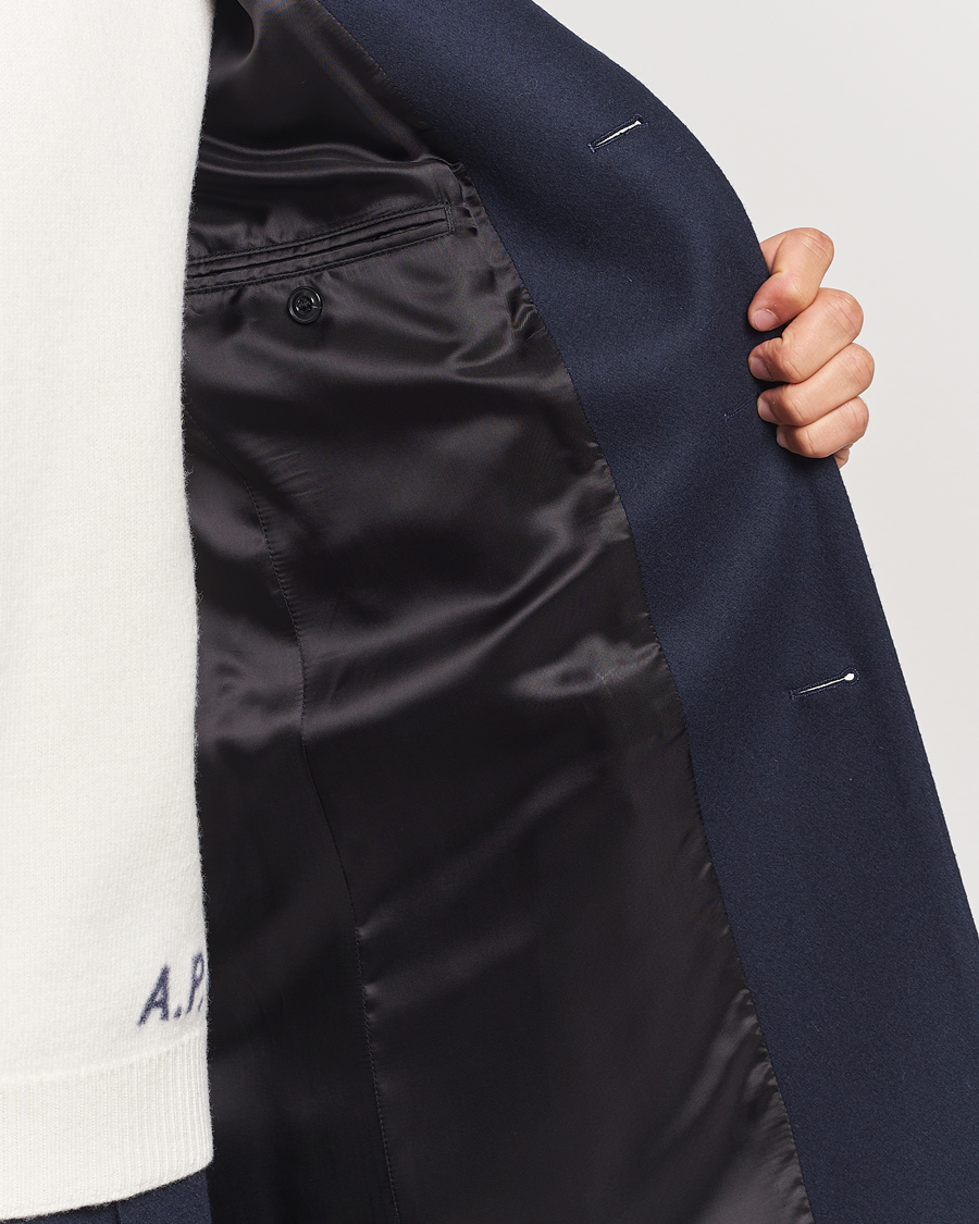 Herre | Jakker | HUGO | Migor Wool Coat Dark Blue