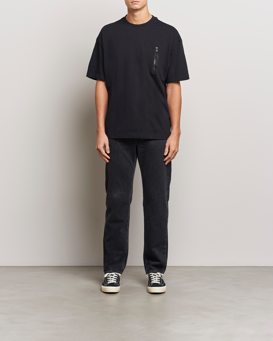 Herre | T-Shirts | HUGO | Dibtechti Crew Neck T-Shirt Black