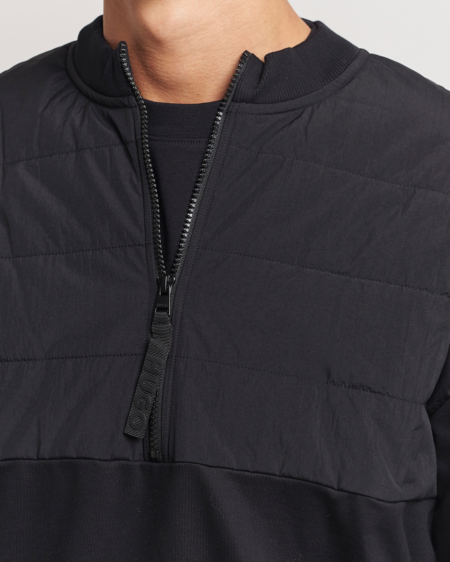 Herre | Gensere | HUGO | Detechsom Hybrid Half Zip Black