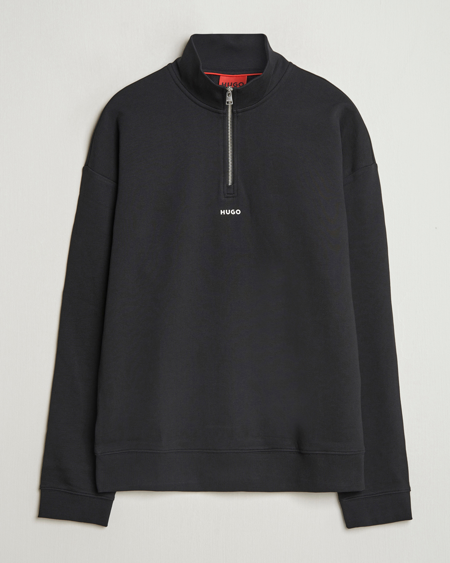 Herre | Gensere | HUGO | Durty Half Zip Sweatshirt Black