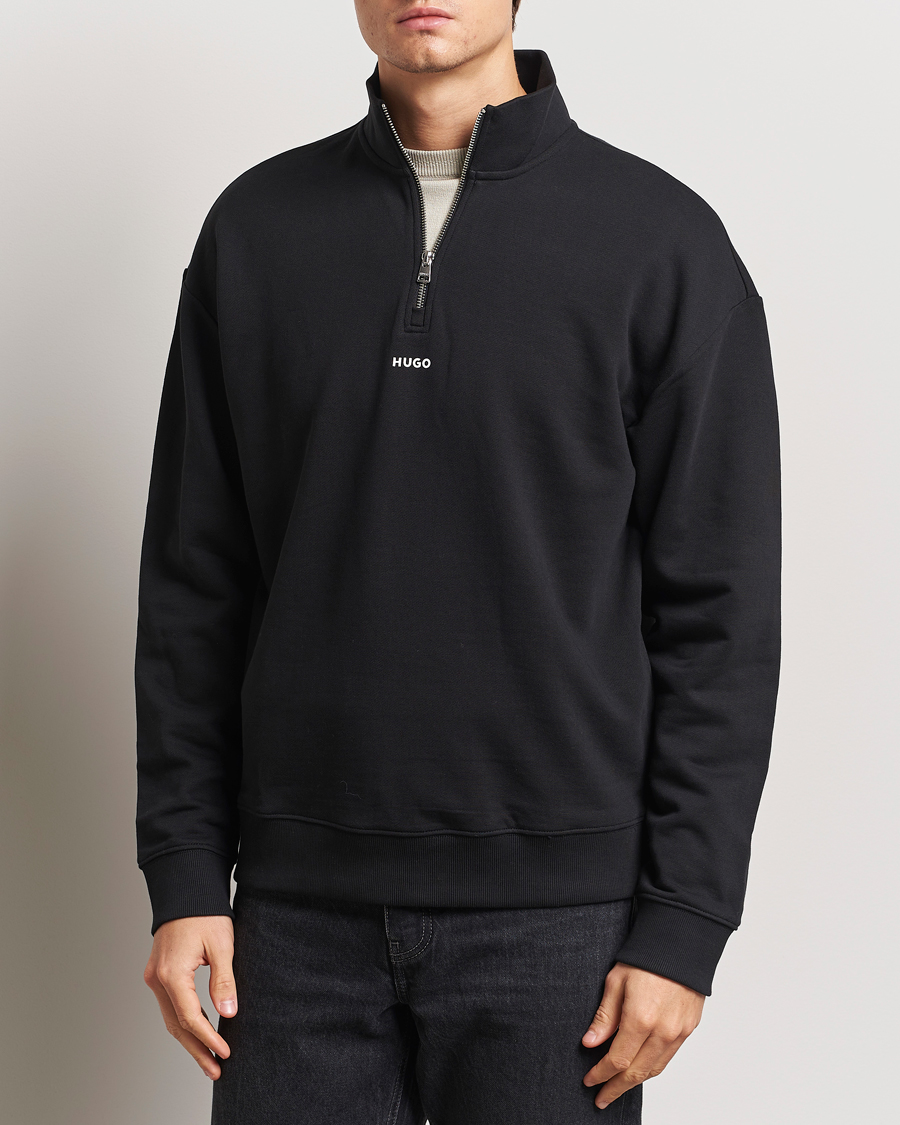 Herre | Gensere | HUGO | Durty Half Zip Sweatshirt Black