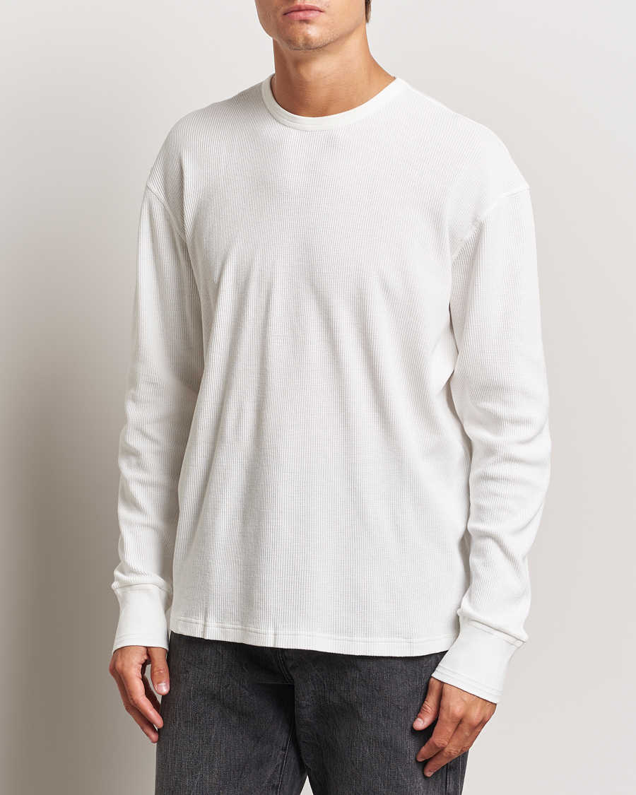Herre | Gensere | Jeanerica | Jean Waflle Texture Sweater Natural White