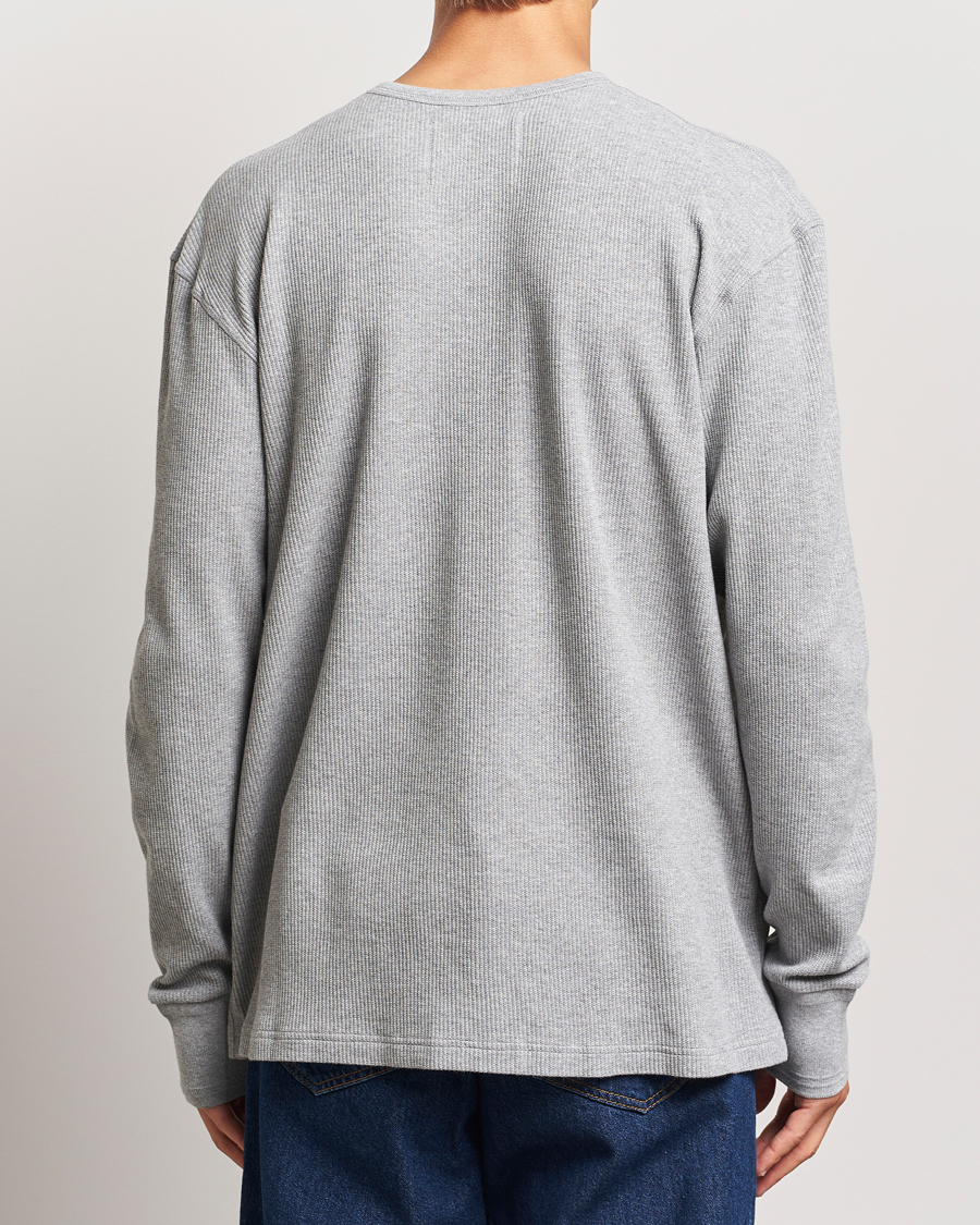 Herre | Gensere | Jeanerica | Jean Waflle Texture Sweater Light Grey Melange