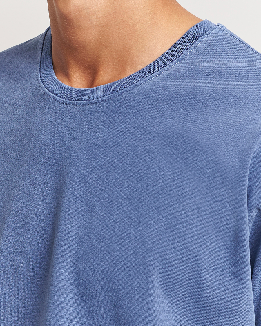 Herre | T-Shirts | Jeanerica | Ruben Crew Neck T-Shirt Washed Adriatic Blue