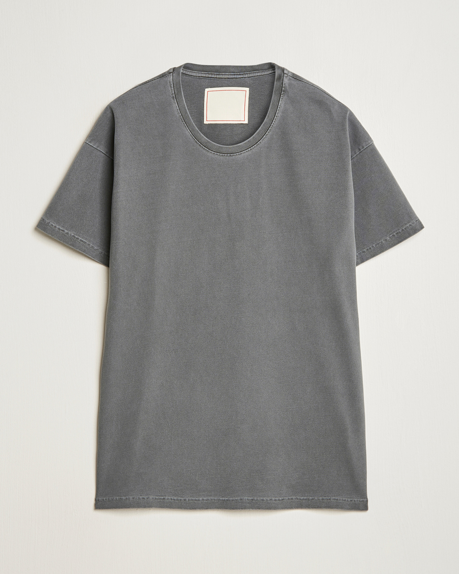 Herre | T-Shirts | Jeanerica | Ruben Crew Neck T-Shirt Washed Black