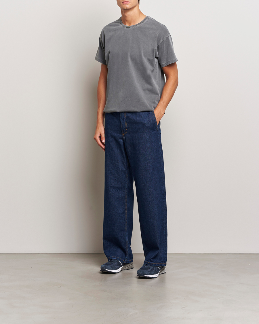 Herre | T-Shirts | Jeanerica | Ruben Crew Neck T-Shirt Washed Black
