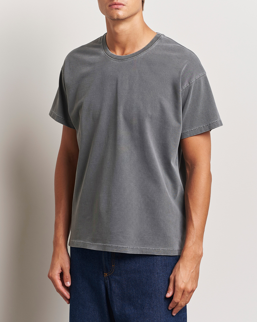 Herre | T-Shirts | Jeanerica | Ruben Crew Neck T-Shirt Washed Black