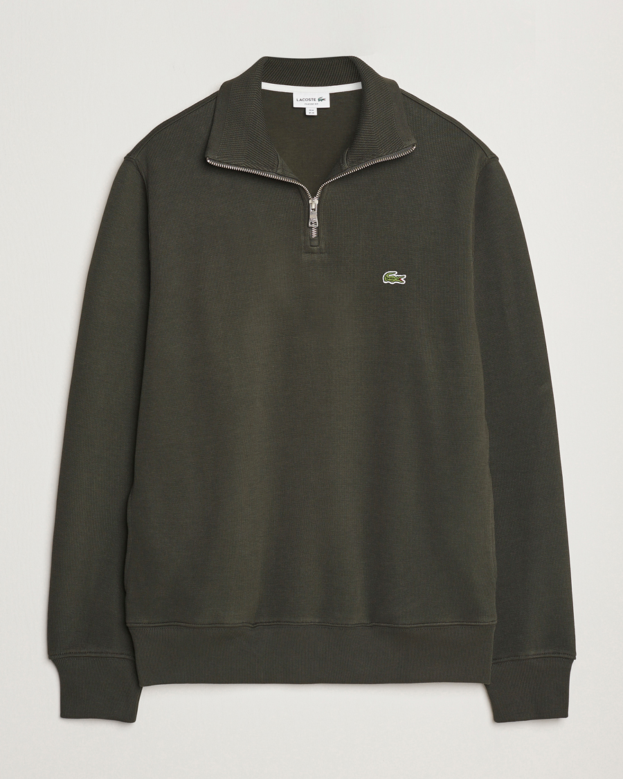 Herre | Gensere | Lacoste | Rib Interlock Half Zip Sapwood